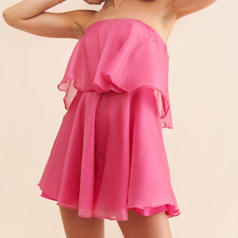 Strapless Ruffle Romper